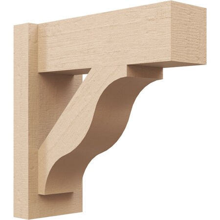 Ekena Millwork 6-in W x 16-in D x 16-in H Funston Block Rough Cedar Woodgrain TimberThane Outlooker, Primed Tan OUTUR060X16X16FST44RCPR